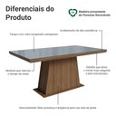Ver imagem 3 de Mesa de Jantar Retangular Tampo com Moldura e Vidro Sobreposto Rustic/Cinza 5364 Madesa