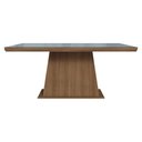 Ver imagem 4 de Mesa de Jantar Retangular Tampo com Moldura e Vidro Sobreposto Rustic/Cinza 5364 Madesa