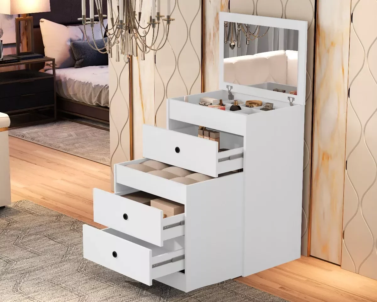 Penteadeira com Banqueta Embutida Olívia Versátil - 1