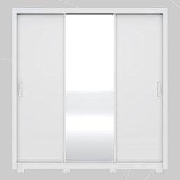 Guarda Roupa Casal 3 Portas com Espelho e 2 Gavetas Residence - Branco - 9