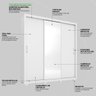 Guarda Roupa Casal 3 Portas com Espelho e 2 Gavetas Residence - Branco - 5