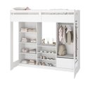 Ver imagem 5 de Cama Juvenil Multifuncional com Closet e 1 Gaveta Luna Branco Espresso Moveis