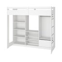 Ver imagem 4 de Cama Juvenil Multifuncional com Closet e 1 Gaveta Luna Branco Espresso Moveis