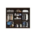 Ver imagem 2 de Guarda-Roupa Casal New Maestro com Pés e Espelho 6 Portas 3 Gavetas Ébano Touch Demóbile