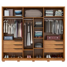 Guarda-Roupa 6 Portas 6 Espelhos com Pé Atrice Demartez Amendola Touch - 3