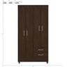 Guarda Roupa Solteiro 4 Portas e 2 Gavetas Astro - Ébano Touch - 2