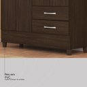 Ver mais imagens de Guarda Roupa Solteiro 4 Portas e 2 Gavetas Astro - Ébano Touch