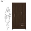 Ver imagem 4 de Guarda Roupa Solteiro 4 Portas e 2 Gavetas Astro - Ébano Touch