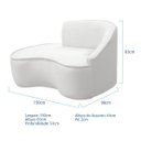 Ver imagem 5 de Kit Divã Recamier Orgânico Marrocos 150cm Lado Esquerdo e 2 Poltronas Amore Bouclé