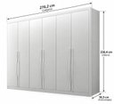 Ver imagem 5 de Guarda-Roupa Casal 6 Portas e 6 Gavetas 100% MDF Reno Branco