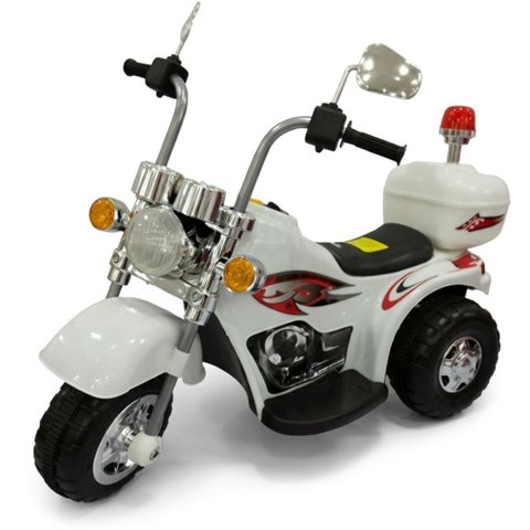 Mini Moto Eletrica Infantil Harley Som e Luz 12v - Xcell - Branco