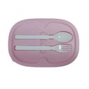 Ver imagem 3 de Kit Lancheira Infantil Dupla Camada Capacidade 1600ml Alca Talher My Melody