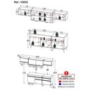 Ver imagem 5 de Armário de Cozinha Completa 260cm com Leds Veneza Up Multimóveis V2033 Branco/Dourado