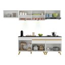 Ver imagem 4 de Armário de Cozinha Completa 260cm com Leds Veneza Up Multimóveis V2033 Branco/Dourado