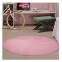 Ver imagem 1 de Tapete Redondo Antiderrapante 1,50 Classic Oas Rosa Bebe