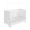 Ver imagem 2 de Berço Americano 3 em 1 Popy Retrô 100% Mdf Branco Brilho - Móveis Peroba