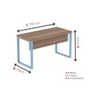 Ver imagem 4 de Mesa Escritório 1500x700x750mm M150-70pe40tub Walnut-azul Dali