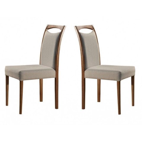Cadeiras para Mesa de Jantar de Madeira Maciça - Lívia - Espresso