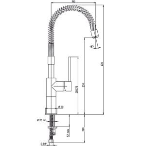 Misturado Monocomando para Cozinha Linea Cox Preto Paini - 2