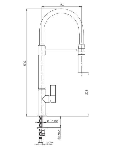 Misturador Monocomando para Cozinha Linea Cox Paini - 2