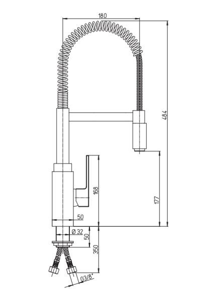 Misturador Monocomando para Cozinha Linea Dax-R Paini - 2