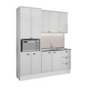 Ver imagem 5 de Cozinha Milla Nexa 9 Portas 3 Gavetas MDF 190cm Branca Móveis Carraro
