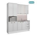 Ver mais imagens de Cozinha Milla Nexa 9 Portas 3 Gavetas MDF 190cm Branca Móveis Carraro