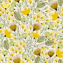 Ver imagem 1 de Papel de Parede Decorativo Floral Amarelo Variadas 2,5m