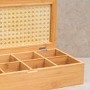 Ver imagem 2 de Porta Chá em Bambu e Palhinha 8 Nichos Oikos