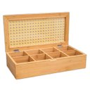 Ver imagem 1 de Porta Chá em Bambu e Palhinha 8 Nichos Oikos