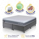 Ver imagem 3 de Conjunto Box Baú Cinza Luanda Cinza Espuma D28 King 193x203x69 - King House