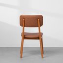 Ver mais imagens de Conjunto Mesa de Jantar Thai Redonda Carvalho Americano - 1,20m + 2 Cadeiras Lalá Estofada PU - Cogn