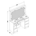 Ver imagem 3 de Penteadeira com Espelho 7 Gavetas França Politorno