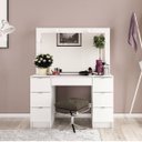 Ver imagem 1 de Penteadeira com Espelho 7 Gavetas França Politorno