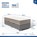 Ver imagem 3 de Cama Box Baú com Colchão de Espuma D33 Double Face Belin Solteiro 88cm