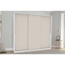 Ver imagem 1 de Guarda Roupa Casal 3 Portas de Correr e 4 Gavetas Porto Branco/creme - Politorno