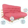 Sofa Cama Futon Oriental King Goiaba Madeira Maciça Pinus Natural Sem Pintura - 2