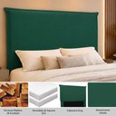 Ver imagem 3 de Cabeceira Decorativa King Size 1,95m Trento Veludo Verde Floresta - Gran Belo