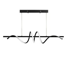 Pendente Horizontal Espiral Led Preto Escritorio Bet26 - 1