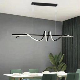 Pendente Horizontal Espiral Led Preto Escritorio Bet26 - 7