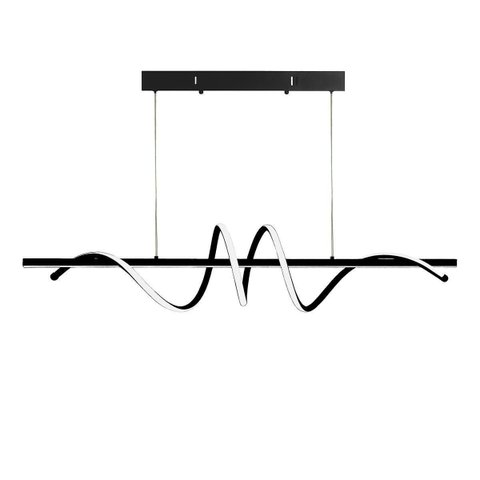 Pendente Horizontal Espiral Led Preto Escritorio Bet26