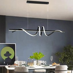 Pendente Horizontal Espiral Led Preto Escritorio Bet26 - 10