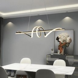 Pendente Horizontal Espiral Led Preto Escritorio Bet26 - 4