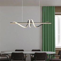 Pendente Horizontal Espiral Led Preto Escritorio Bet26 - 9