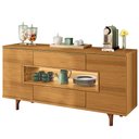 Ver imagem 4 de Aparador Buffet para Sala de Jantar com Led 5 Portas 1 Gaveta Lizzano B01 Cinamomo - Lyam Decor