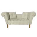 Ver imagem 1 de Namoradeira Recamier Sofá Decorativo 02 Lugares Dubai Suede Bege - Incasa Decor