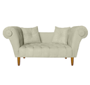 Ver imagem 1 de Namoradeira Recamier Sofá Decorativo 02 Lugares Dubai Suede Bege - Incasa Decor