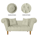 Ver imagem 5 de Namoradeira Recamier Sofá Decorativo 02 Lugares Dubai Suede Bege - Incasa Decor