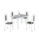 Ver imagem 2 de Conjunto Sala de Jantar com 4 Cadeiras Lívia Branco/Preto