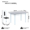 Ver imagem 3 de Conjunto Sala de Jantar com 4 Cadeiras Lívia Branco/Preto